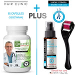 Bio hair capsules  + Clinical Hair Growth formula kit + microneedling
