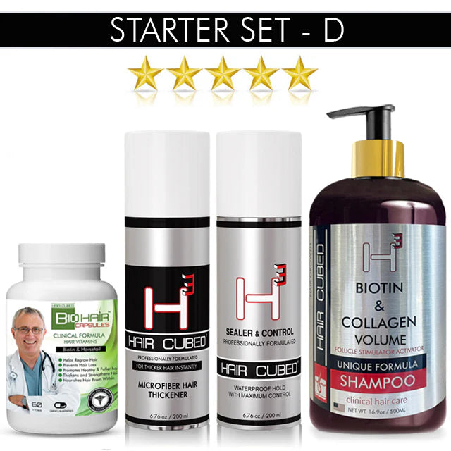 HairCubed Microfiber+ Sealer& Control+Bio Hair Capsules+ Shampoo