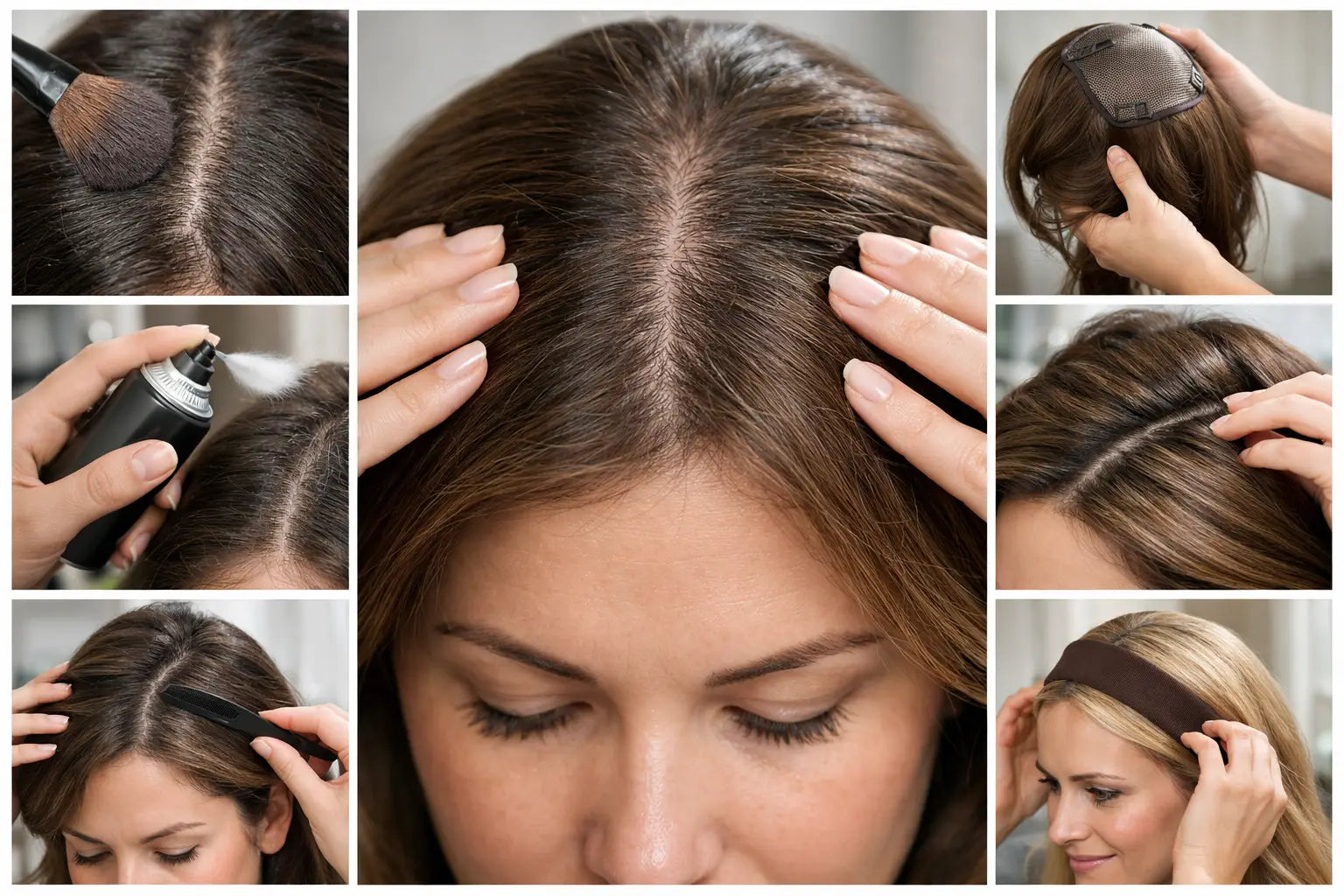 7 Ways of Covering Sparse Hair at the Part Line