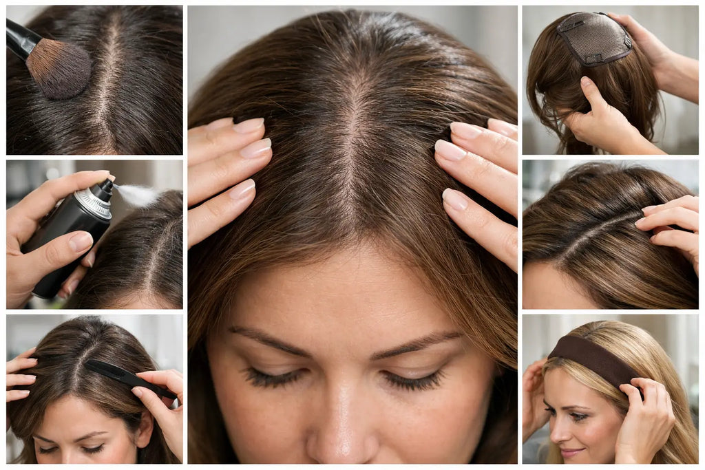 7 Ways of Covering Sparse Hair at the Part Line
