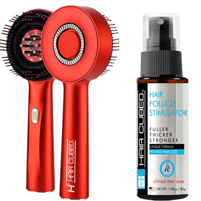 Laser Light Vibration Brush Therapy + Hair Follicle Stimulator Formula