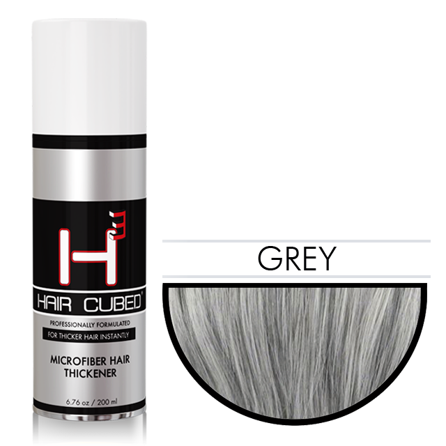 HairCubed® Grey Micro Hair fibers Waterproof, Natural Color – HAIR
